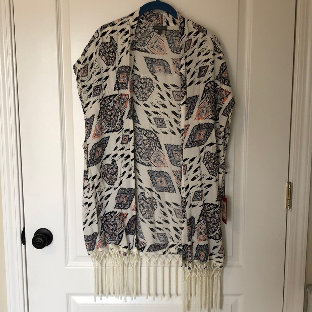 NWT Vince Camuto shawl vest cover up
